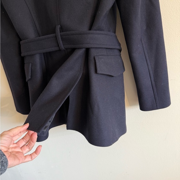 NEW REISS Enara Wool Military Coat Jacket Navy Funnel Neck UK12 US8 EU40 M - Picture 14 of 16